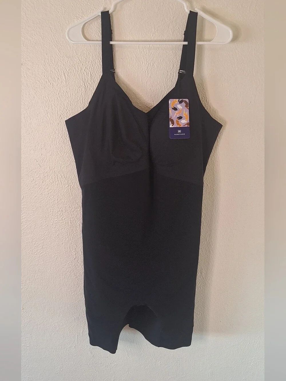 Honeylove Mid-Thigh BodySuit 3x Black - Picture 3 of 7